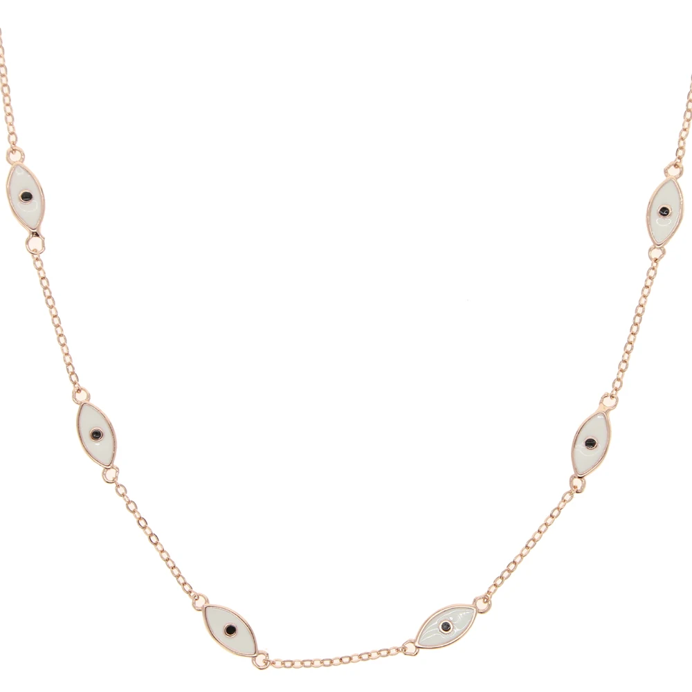 Изящное изящное минималистичное ожерелье с подвеской от сглаза ювелирные