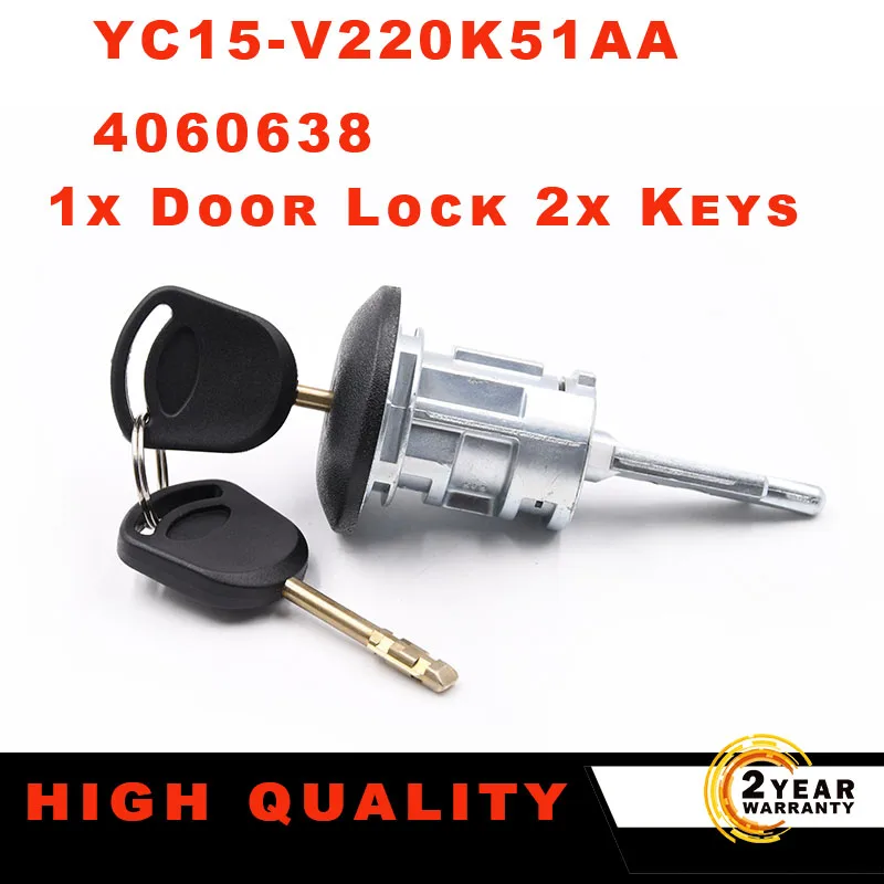 4060638 Front Right Driver Side Door Lock Barrel & 2 Keys for Ford Transit MK6 2000 2001 2002 2003 2004 2005 2006 | Автомобили и