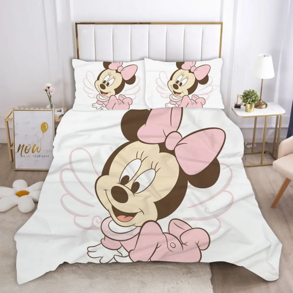 

Disney Cartoon Donald Duck Mickey Minnie Bedding Set Series Cute Duvet Quilt Cover Pillowcase Children Gift Bedroom Decoration