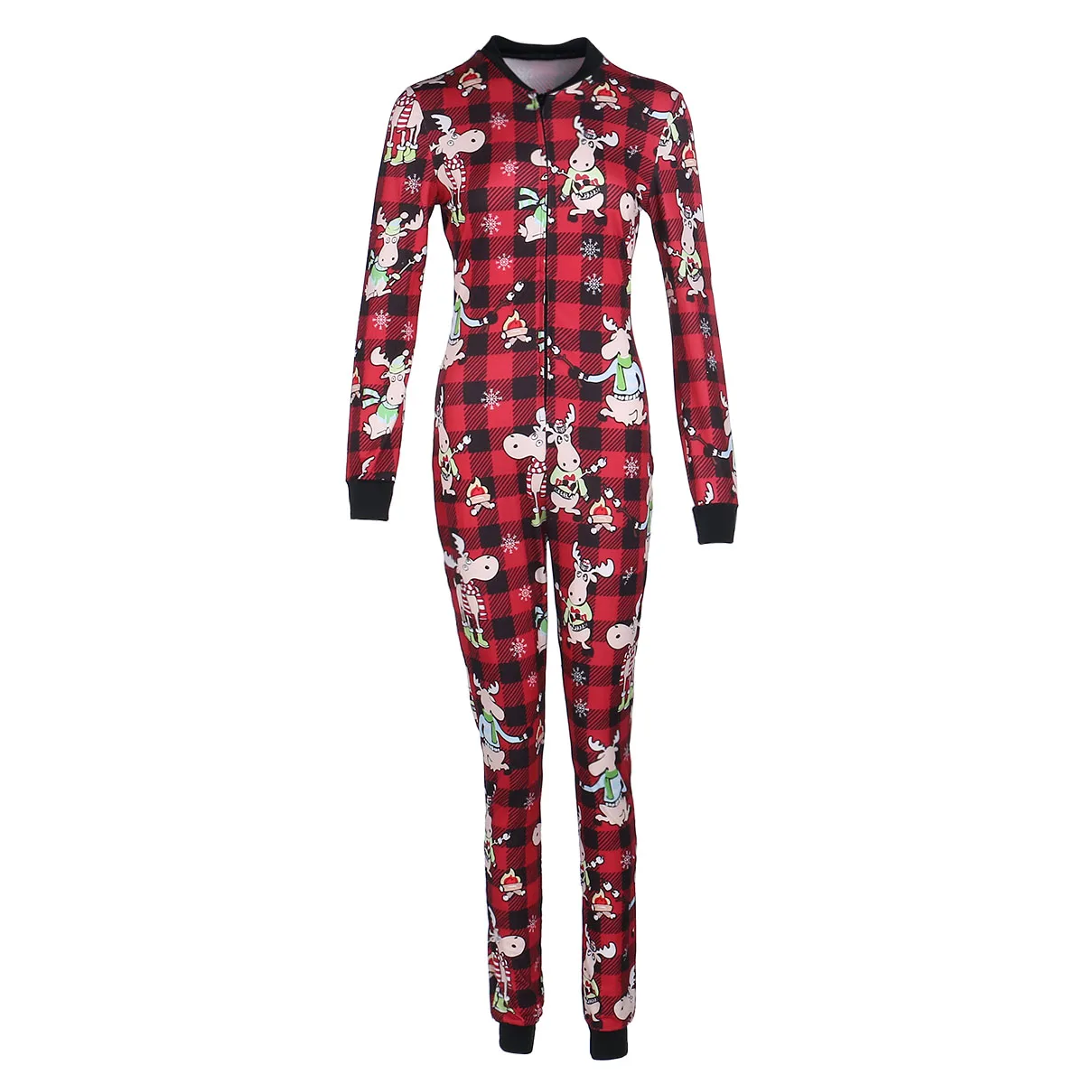 Женская пикантная ночная рубашка с V-образным вырезом Рождественская Пижама