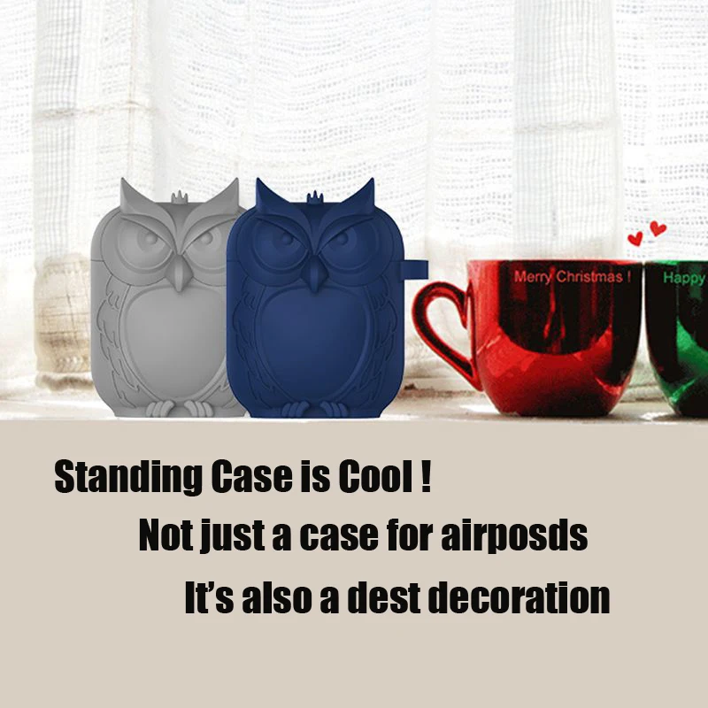 Cute Owl Soft Silicone Cases For Apple Airpods 1 2 Case Cartoon Protector Gel Sleeve Pouch Air Pods Earphone Shockproof Cover |
