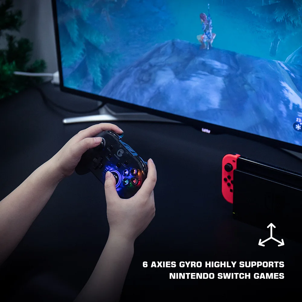 Беспроводной геймпад GameSir T4 Pro Bluetooth 2 4 ГГц подходит для Nintendo Switch Apple Arcade и MFi игр |