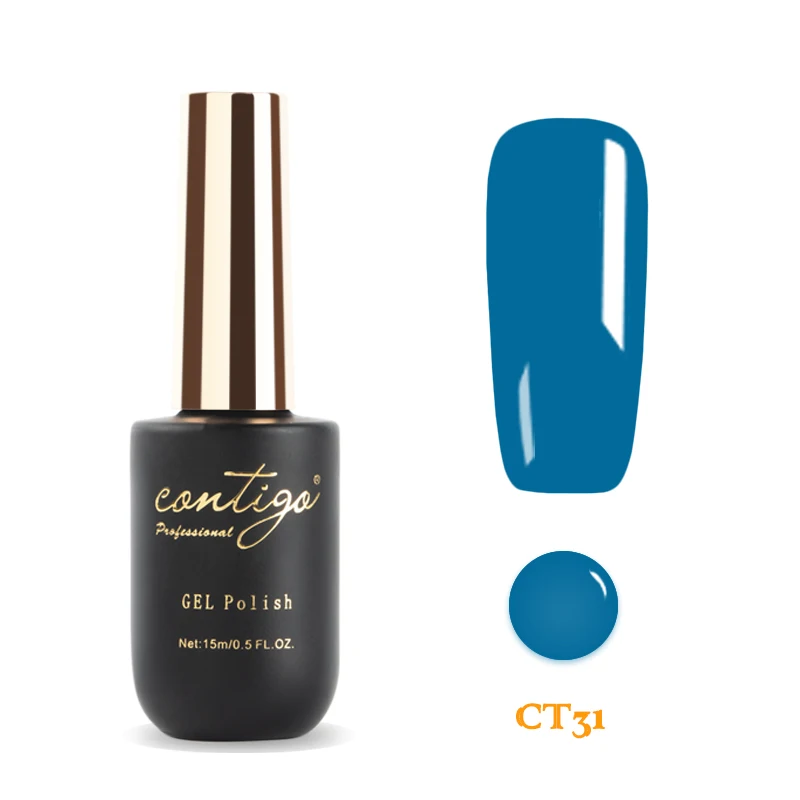 Contigo Bluesky серия УФ комплект гель-лака Полупостоянный лак Гибридный гвоздь лак маникюр дизайн резиновая основа Топ гель лак для ногтей - Цвет: 15ml CT-31