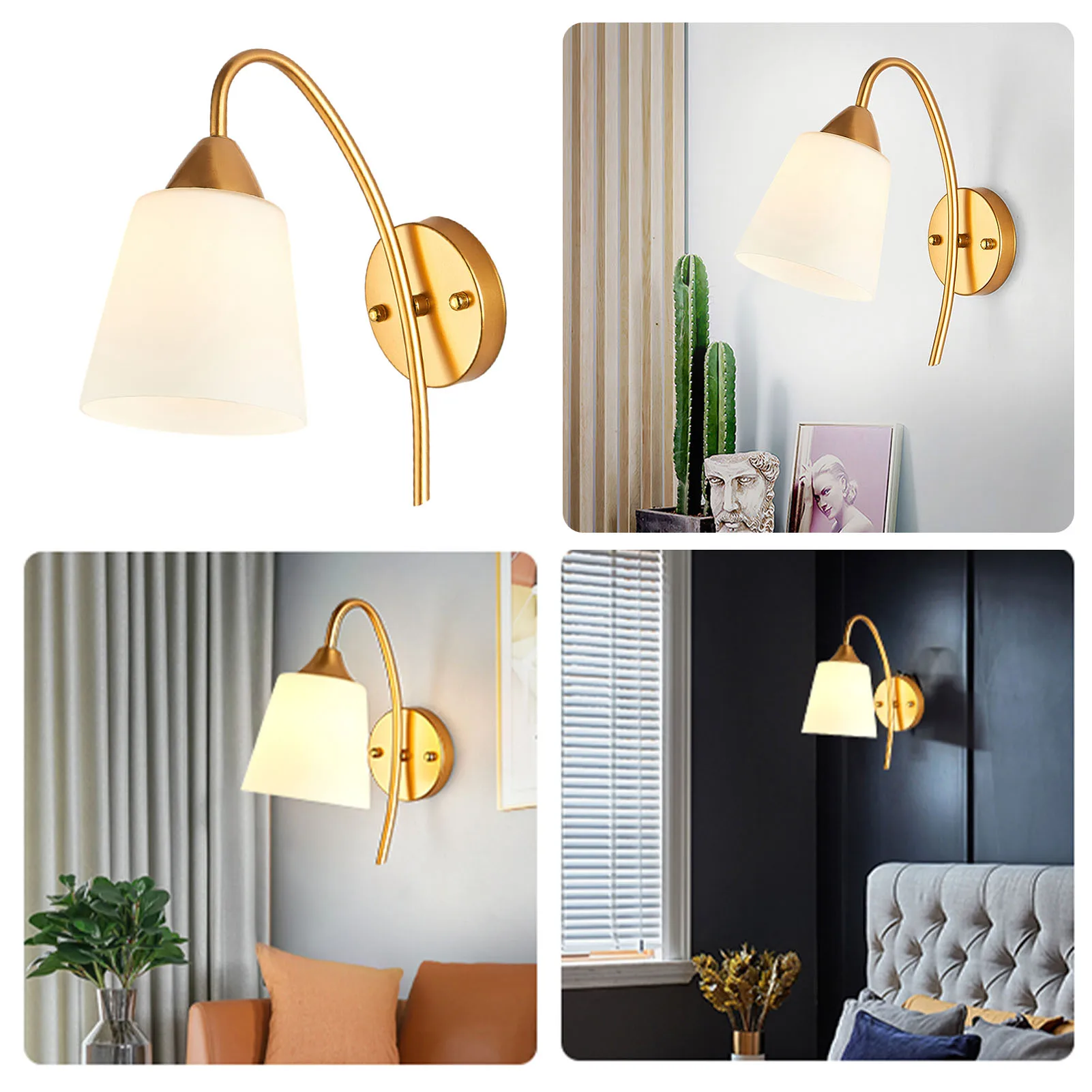 

Modern Wall Lamp European Style Bedside Light Without Bulb