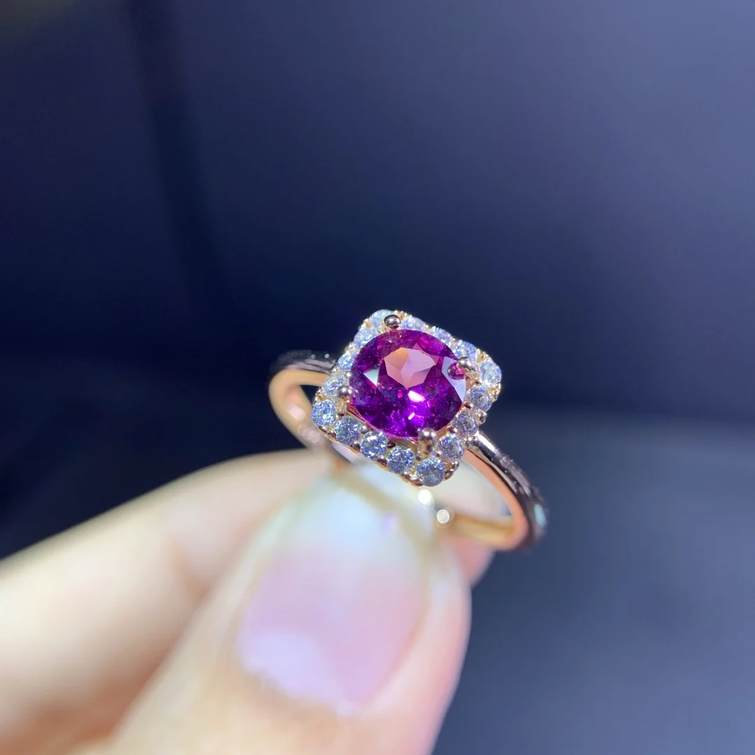 

shilovem 925 sterling silver piezoelectric amethyst Rings fine Jewelry women trendy party open classic gift new dj0606882agz