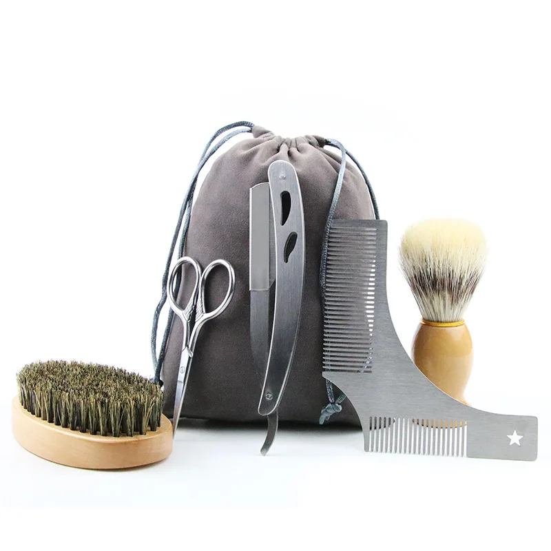 Для бороды из нержавеющей стали Шаблоны Мужская Уход за волосами помазок для