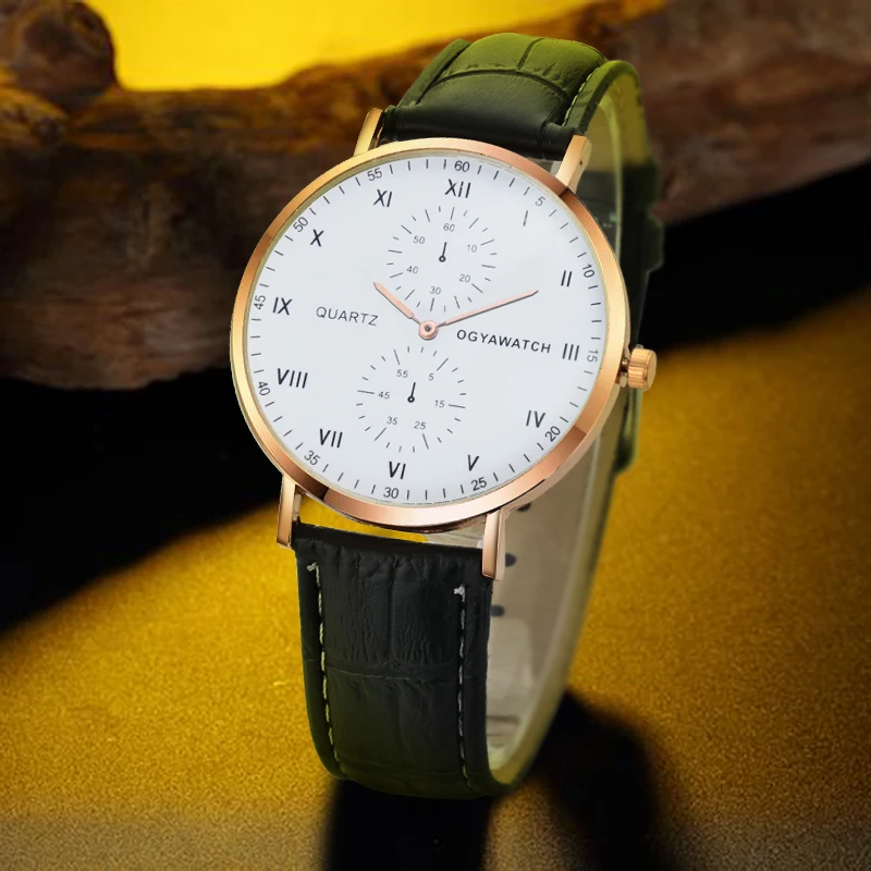 Новинка 2020 повседневные мужские часы OGY в ретро стиле с кожаным ремешком модные