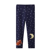 new fashion girls leggings pants with rabbit embroidery star applique cute skinny baby trousers pants for autumn