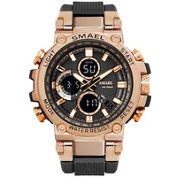 2020 top brand watches smael dual display analog digital quartz watch men sport watches rose gold relogio masculino reloj hombre