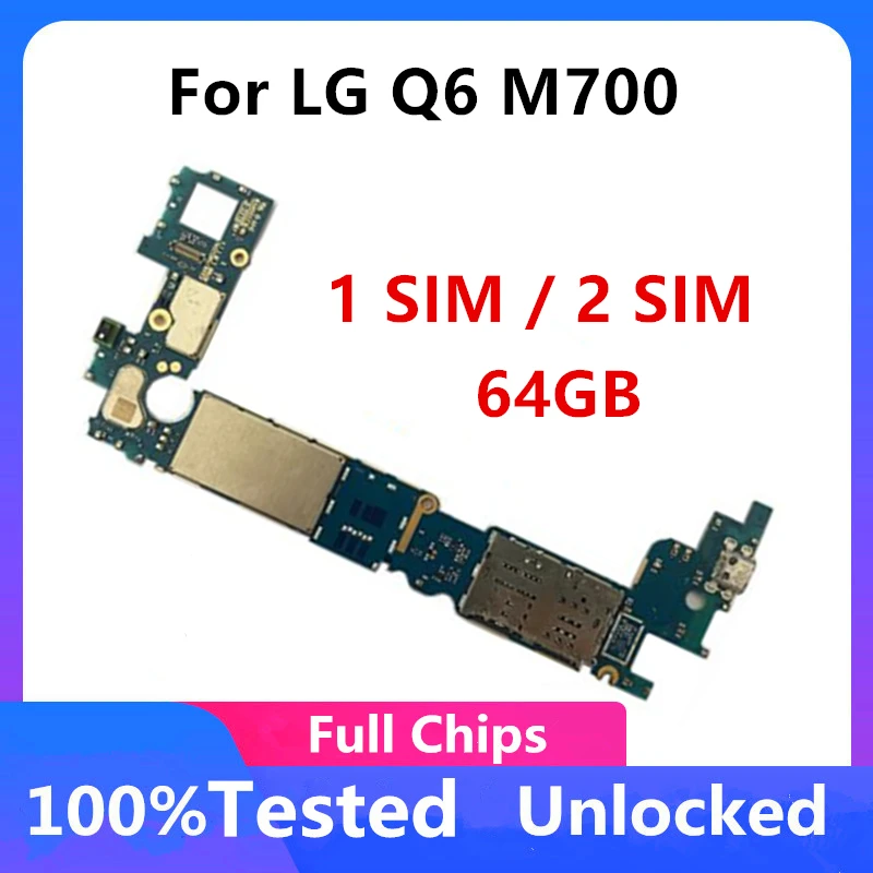 Оригинальная разблокированная материнская плата для LG Q6 M700 32 Гб 64 полные чипы ОС