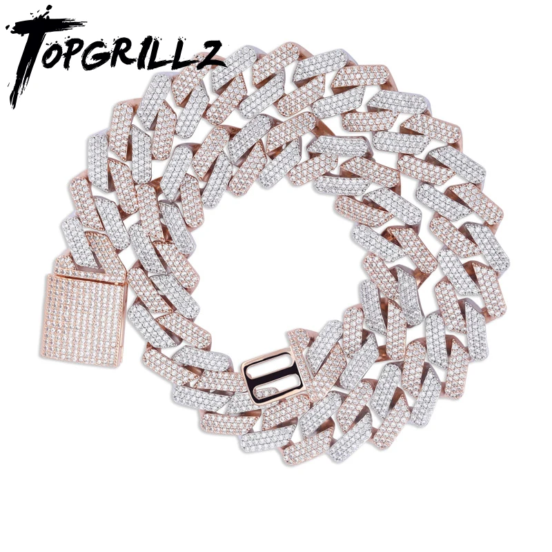 TOPGRILLZ 20 мм Майами новейшая коробка застежка кубинская звеньевая цепь тяжелый