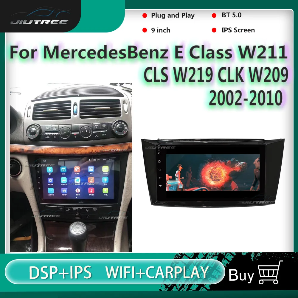 

Автомагнитола на Android 10,0 для Benz E Class W211 CLS W219 CLK W209 2002-2010 с GPS-навигацией, мультимедийным проигрывателем и стереоприемником