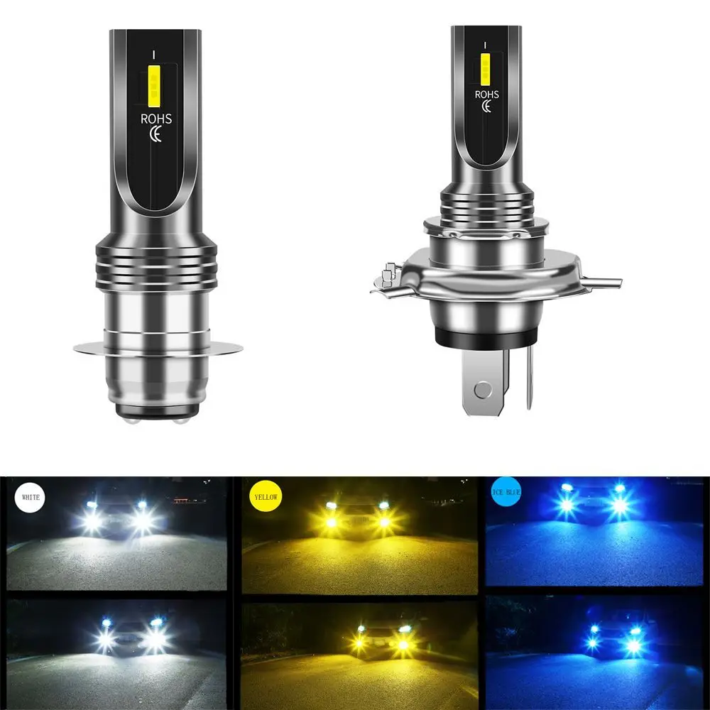 

1PC Car Led Fog Lamp 2000LM Head Lamp H3 H4 80W Moto Bulb Auto 360 Degrees Bright Motorcycle Night Light Car Accessories