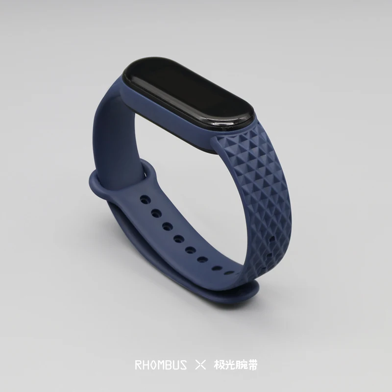 For Mi Band 6 5 4 3 Strap Silicone Rhombus Bracelet Wristbands For Xiaomi Band MI5 Band Mi6 Strap 2021 New Soft Wrist Bracelet