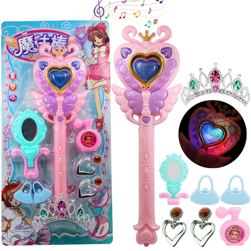 

Music Light Shining Magic Wand Glowing Toy Flash Fairy Wand Princess Pretend Girl Children Gift