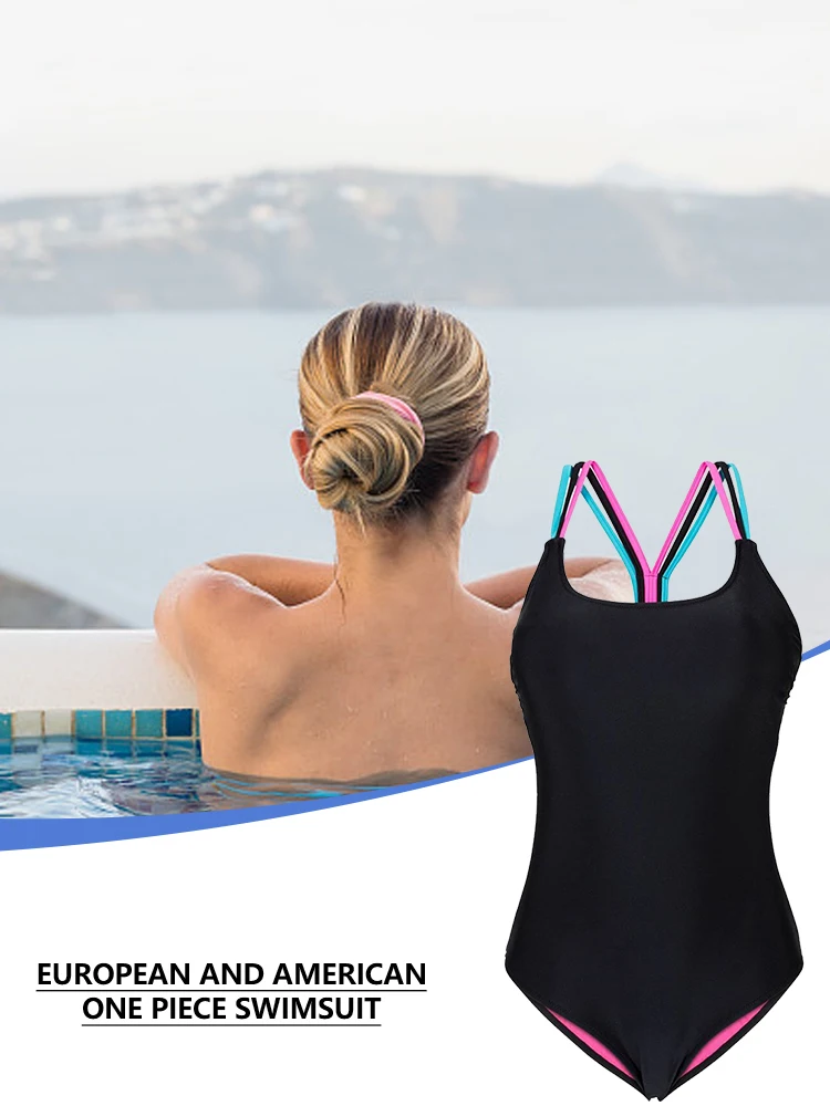 

2021 Women Tight Swimwear Bikini One Piece Push-Up Padded Bathing Swimsuits Backless Female Bikini Beachwear