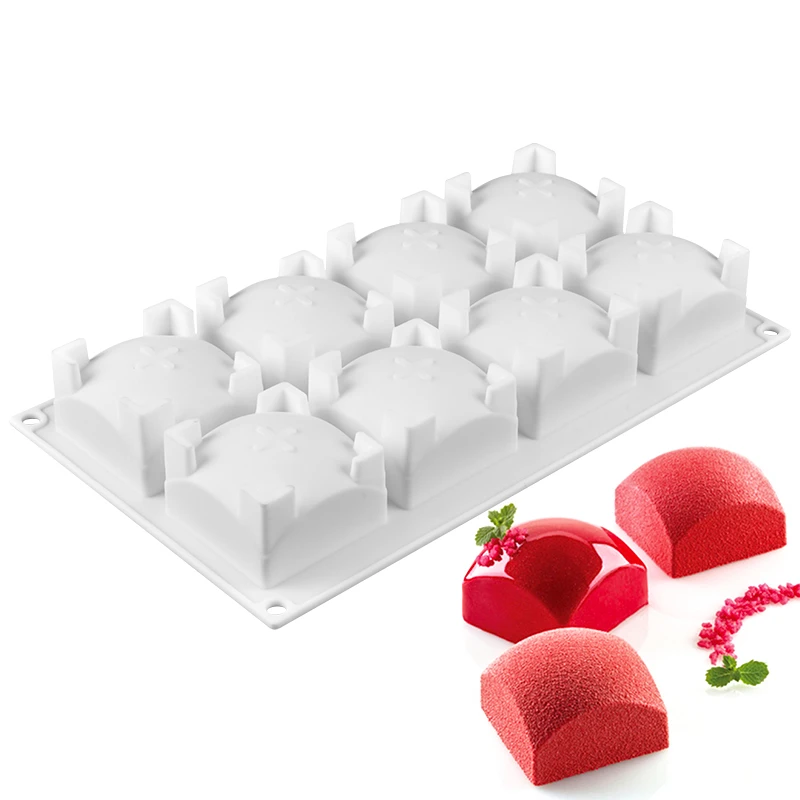 

Silicone Cake Mold 8 Holes Square Baking For Muffin Pudding Mousse Chocolate Jelly Dessert Cube Cakes Molds Tools