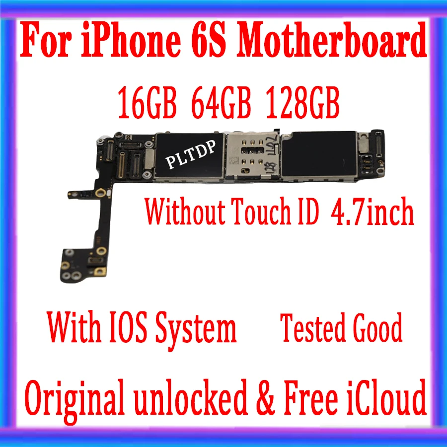 Бесплатная iCloud разблокирован для iphone 6S 4 7 дюймов материнская плата с/без сканера
