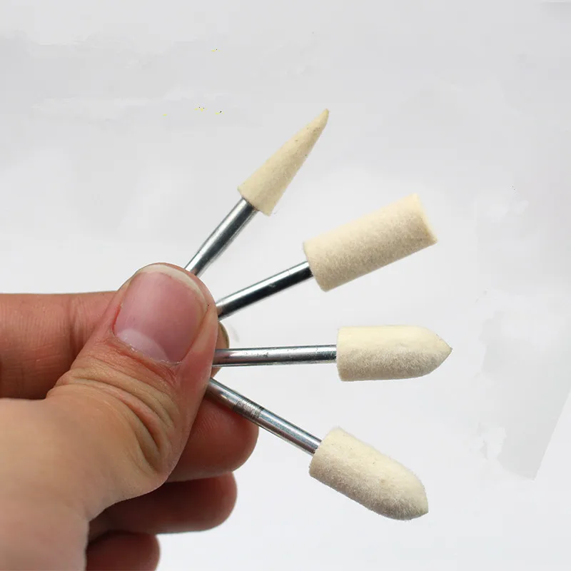 

12 шт. полировальный шлифовальный круг из шерстяного войлока для каменной головки роторные инструменты Абразивные монтируемые каменные точ...