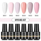 Набор гель-лаков для ногтей ROSALIND, полуперманентный, 6 шт.набор