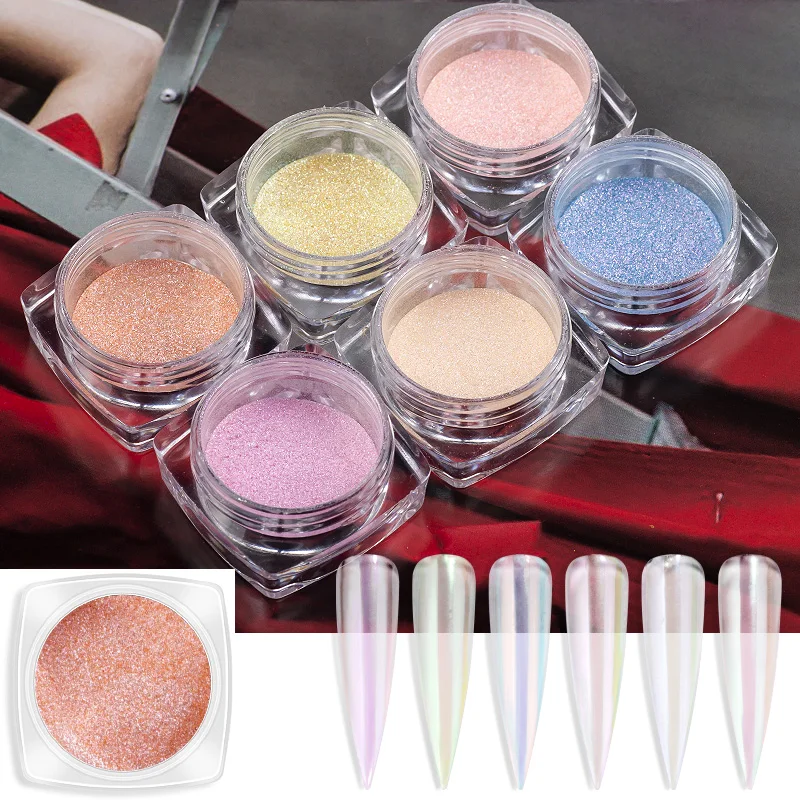 Multicolor Beautiful Dipping Nail Powders Base Coat Gradient Natural Color Art Decorations 6 Colors Glitter n | Красота и здоровье
