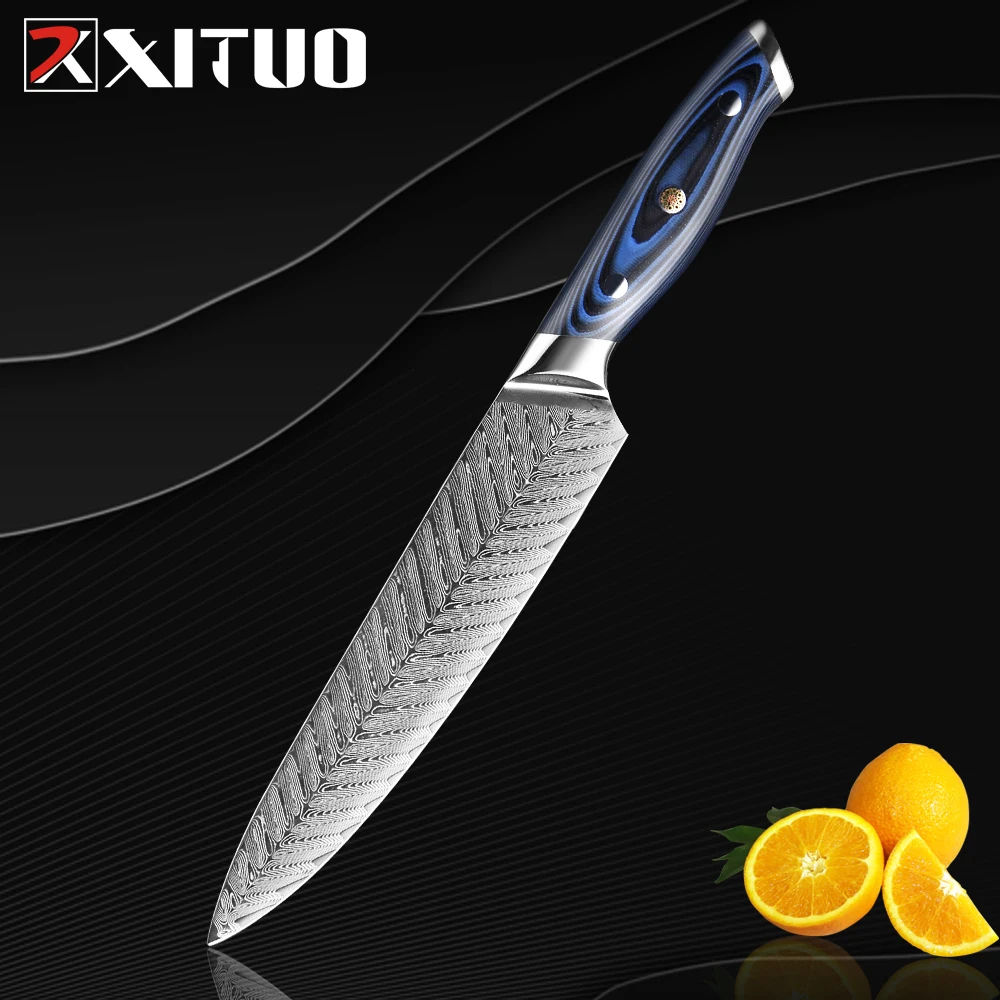 

XITUO 8 Inch Damascus Chef Knife Japanese Super Steel 67layers VG10 Professional Chef's Knives Kitchen Cooking Cutlery Hot Sale