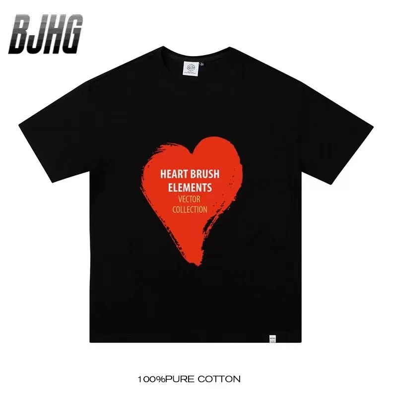 

S-7XL Cotton Cartoon Top Harajuku T-shirt Men And Women Round Neck Short-sleeved Plus Size T-shirt Men's Top Bottoming Shirt