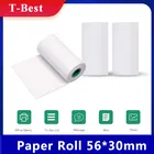 Долговечные наклейки, этикетки, рулон термобумаги 56*30 мм, черный шрифт без бисфенола А для Peripage A6A8P6, бумага ang P1P2