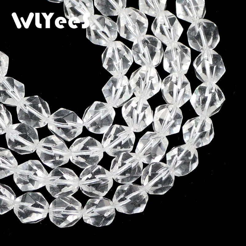Бусины Из Натурального белого хрусталя с крупными гранями бисеры россыпью для