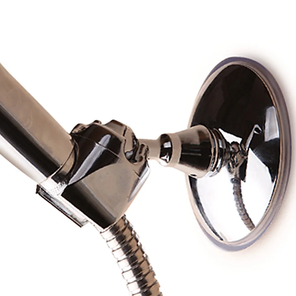 

Removable Vacuum Portable Shower Head Holder Silver Bracket Rack Wall Mount Suction Cup ABS Adjustable