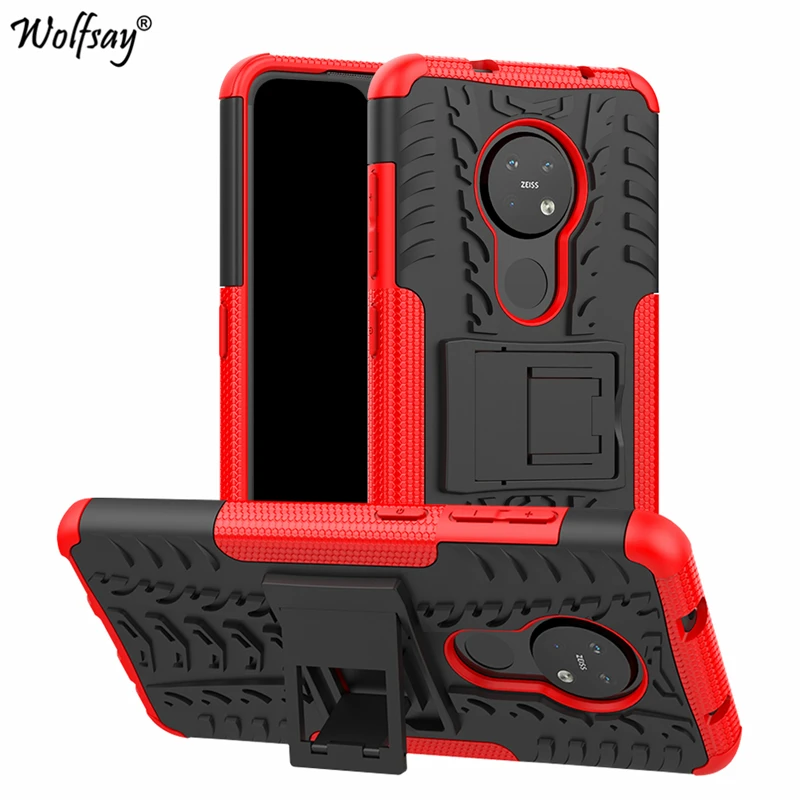

Wolfsay Cases For Nokia 7.2 Case Nokia 6.2 Shockproof Rubber Hard PC Defender Armor Cover For Nokia 7.2 Cover Fundas Coque 6.3"