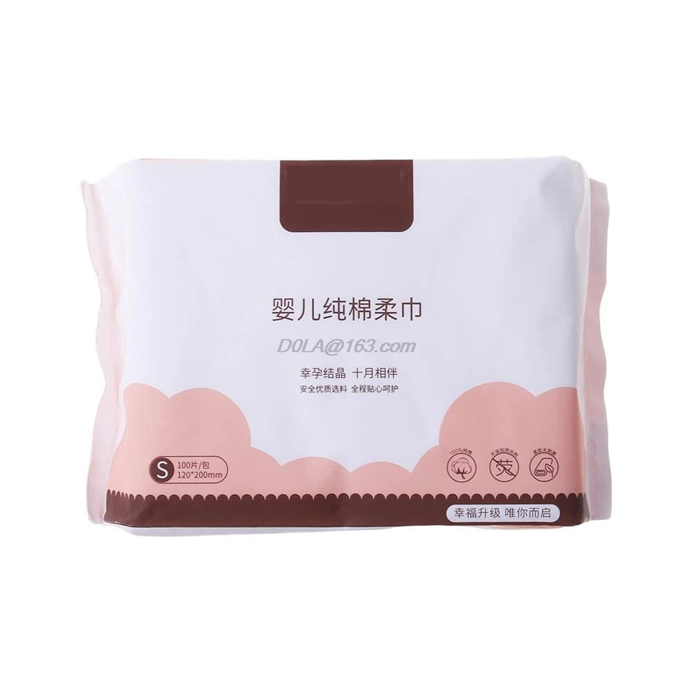 100 шт. мягкие влажные салфетки из сухого хлопка для беременных безопасная гигиена