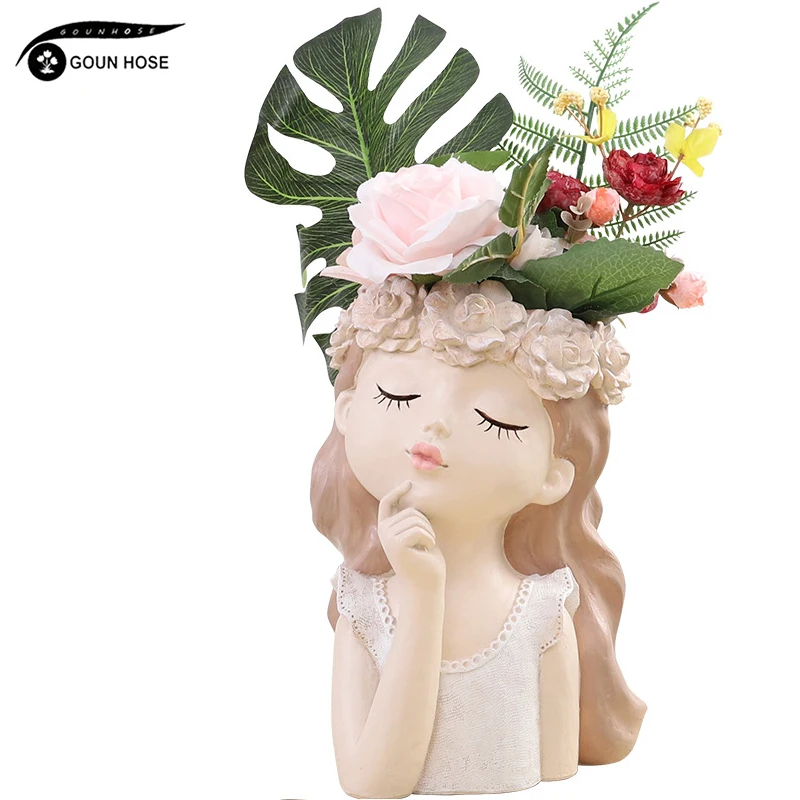 Прекрасные Ангелы для посадки растений. Креативная домашняя декорация: цветочные горшки из смолы. Украшение для стола в виде художественной композиции. Рождественские подарки.