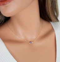 eye of the devil necklace pendant turkey blue eye accessories 2022 new simple gift for women clavicle chain jewelry wholesale