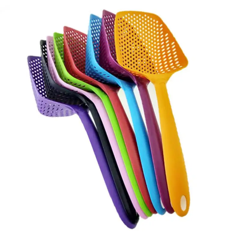 

NEW8 Colors Cooking Shovels Vegetable Strainer Scoop Nylon Spoon Drain Gadgets Large Colander Soup Filter 34.5x12.5x6cm Dropship