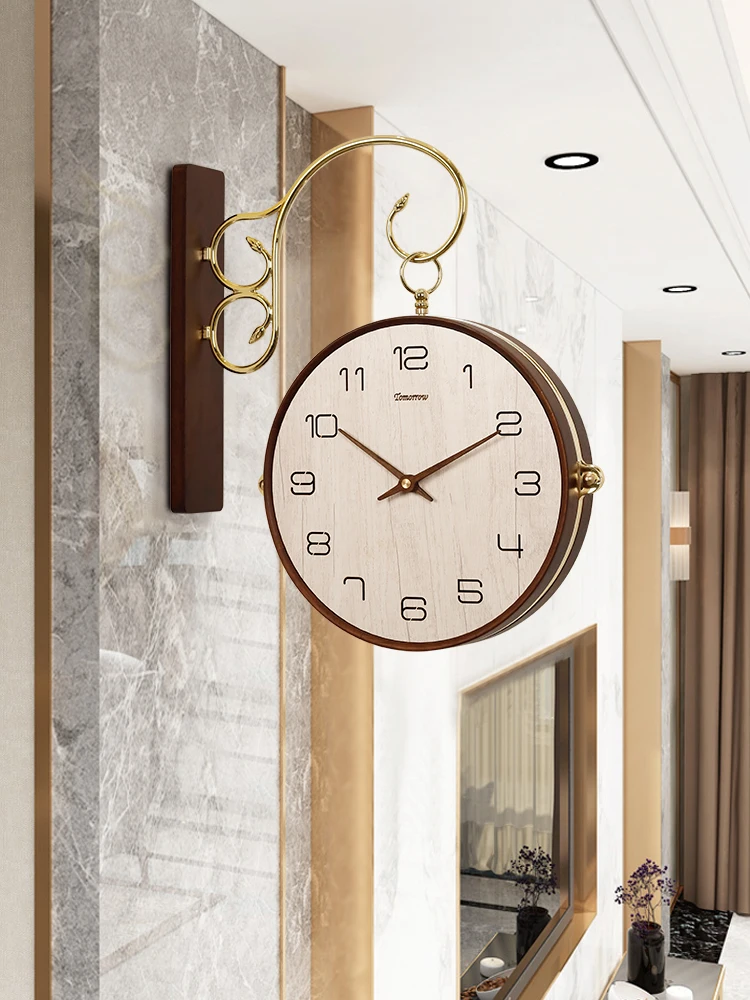 

Double Sided Wall Clock Wall Clock Living Room Silent Nordic Creative Digital Wall Clock Luxury Reloj De Pared Home Decoration 6