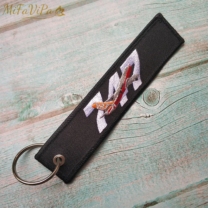 MiFaViPa Embroidery Boeing 747 Fashion Trinket Airplane Keychain Strap Aviation Key Chain for Men Gift Keyrings | Украшения и