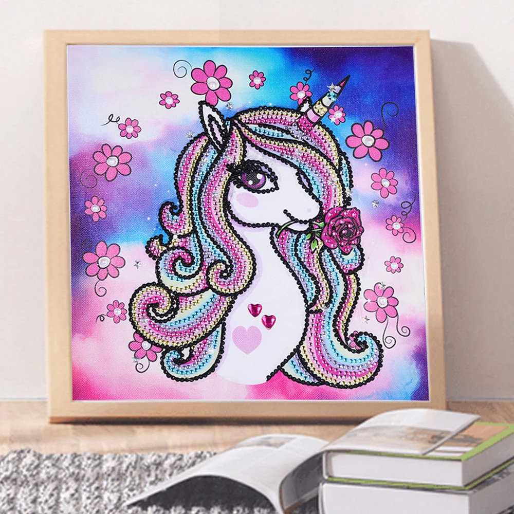 

Cartoon Diamond Painting Unicorn Princess Pony flower alien Mosaic Cross Stitch Rhinestone Embroidery Home kids Bedroom Decor