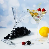 2pcs unbreakable martini glass transparent plastic wine glass cup champagne glasses bar accessories cocktail rietjes plastic