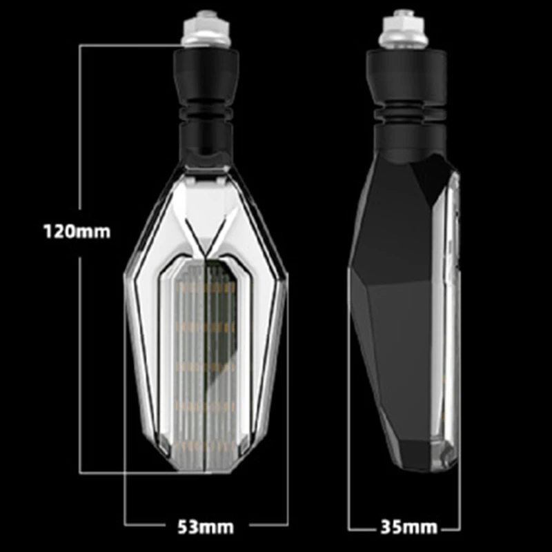 

2PCS LED Motorcycle Blinker Indicator Turn Signals Light Motorcycle Flashing Lights Amber Color Cafe Racer Motorbike Accessories