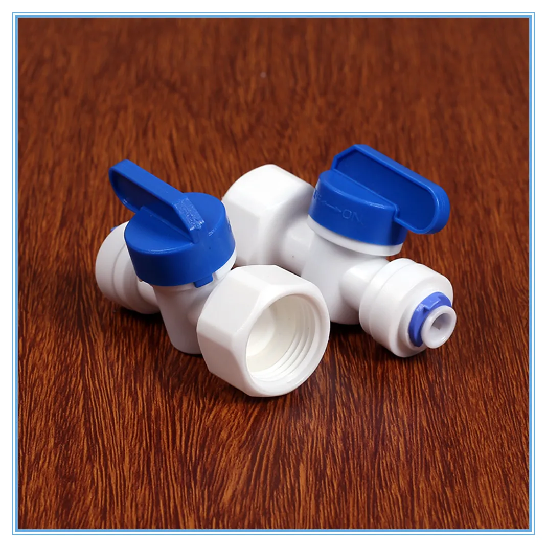 

RO Water Straight 3/8"OD Hose 1/2"BSP Female Thread Quick Connect Fittings Plastic Ball Valve Reveser Osmosis Fitting