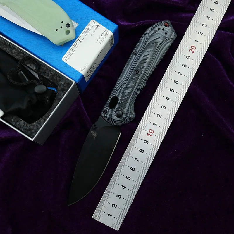 

New 560BK-1 560 G10 Handle Mark M4 Blade Folding Knife Pocket Survival Kitchen Camping Hunting Utility Outdoor EDC Tool