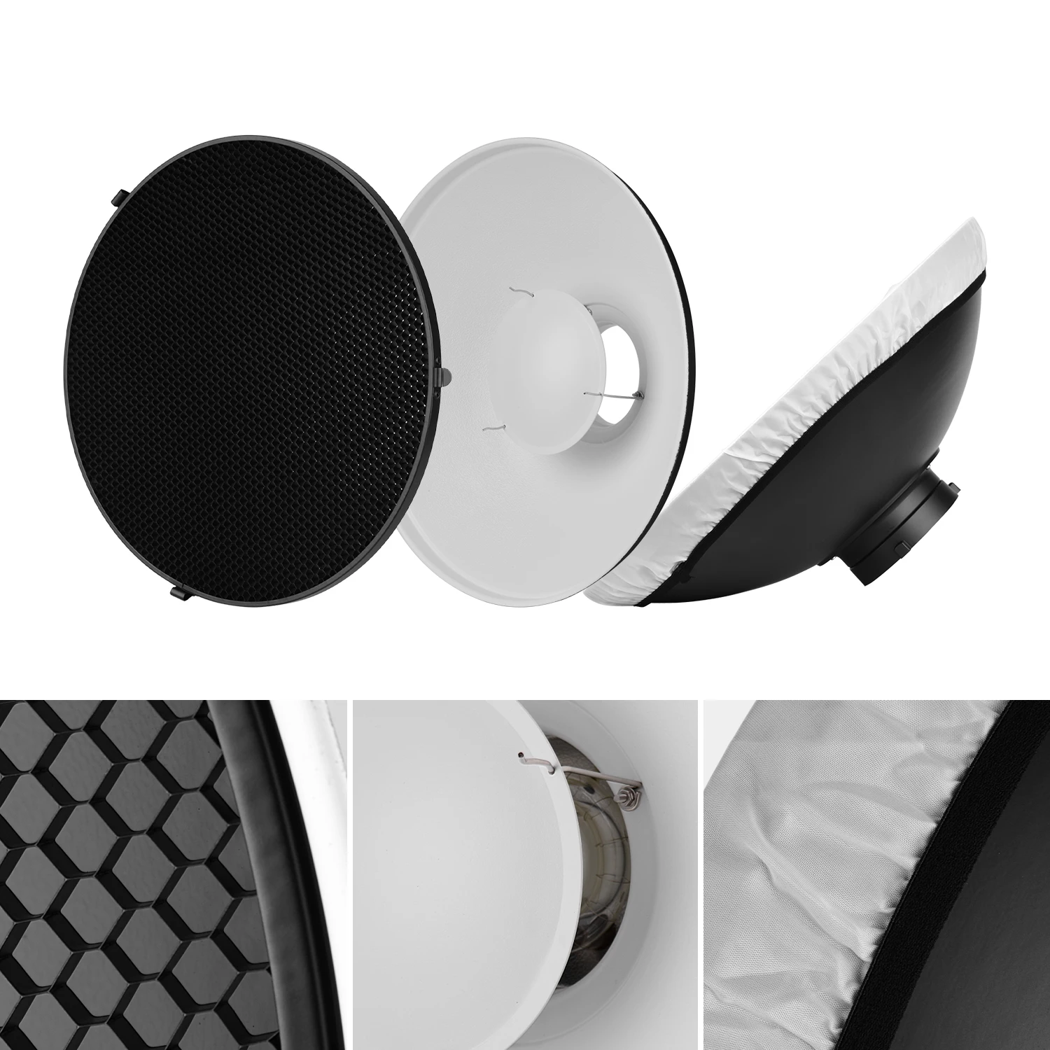 16 дюймов Красивая тарелка для студийной фотосъемки Отражатель Диффузор сотовая