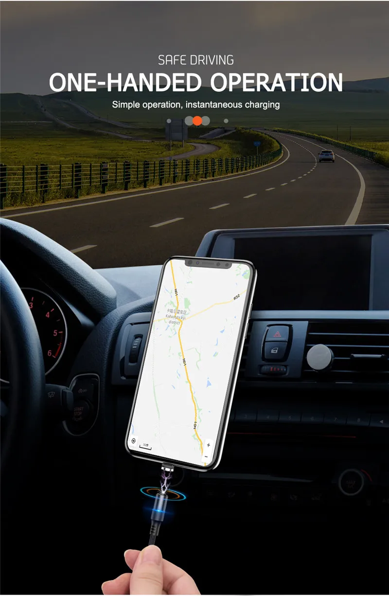 1 м светодиодный магнитный usb-кабель для передачи данных для iPhone Xs Max X XR 8 7 6s 6 Plus 5 5S Быстрая зарядка USB type C Micro кабель для samsung Xiaomi