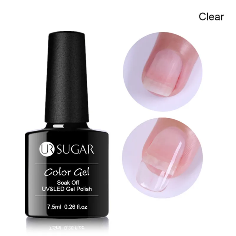 7.5ml Clear Ur Sugar Poly быстрое удлинение Гель-лак для ногтей розовый, белый, прозрачный впитывающийся УФ-гель для наращивания ногтей - Цвет: 7.5ml Clear