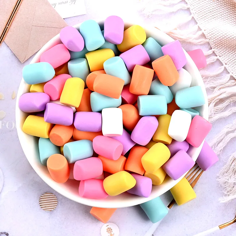 

15 шт, смешанные цвета, Цвета смолы Kawaii Cotton Candy Кабошоны Украшение ремесло набор «сделай сам» для волос бант центр аксессуары для скрапбукинг...