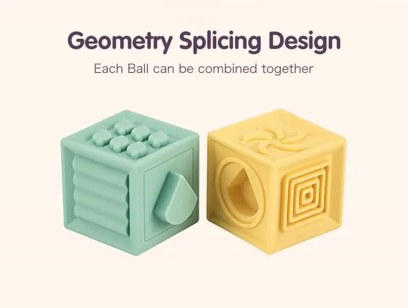 

12 Colors/set Baby Tactile Perception Arts And Science Soft Building Blocks Grasping Training Toys Baby Molars For Baby Kids