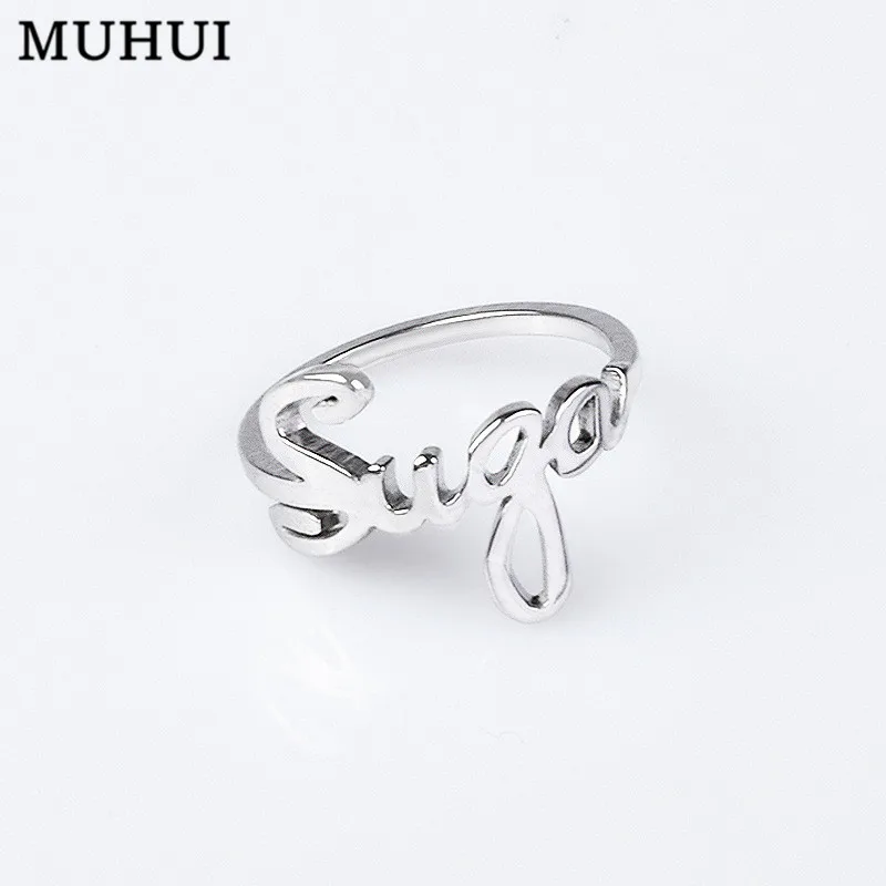 

Kpop Group Members SUGA V J HOPE RM JIMIN Rings For Women Size 8# Anillos Mujer