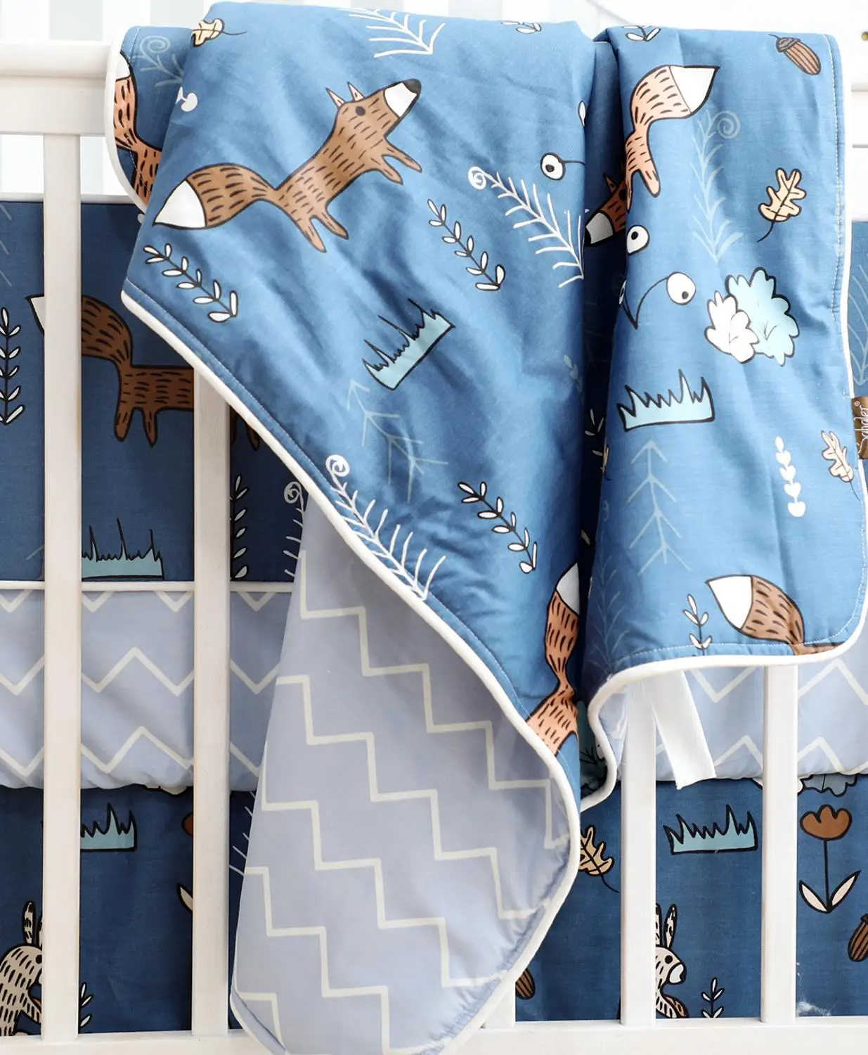 Sahaler Boho Cotton Soft Warm Breathable Baby Blanket Baby Newborn Swaddle Wrap Crib Comforter Quilt 34*42 inches(Animal