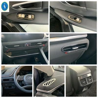 armrest box rear air condition ac vent outlet window lift button cover trim for hyundai sonata dn8 2020 2022 interior refit
